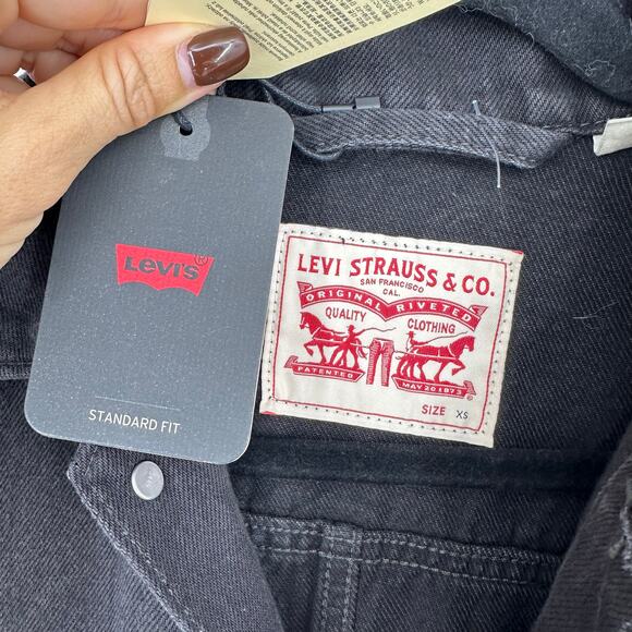 Levi’s Womens XS Denim Iconic Jumpsuit Standard Fit Black Cotton Western NWT - Picture 7 of 16